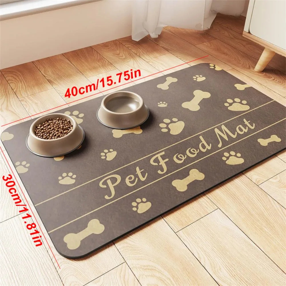 Absorbent Pet Placemat For Food And Water Bowls