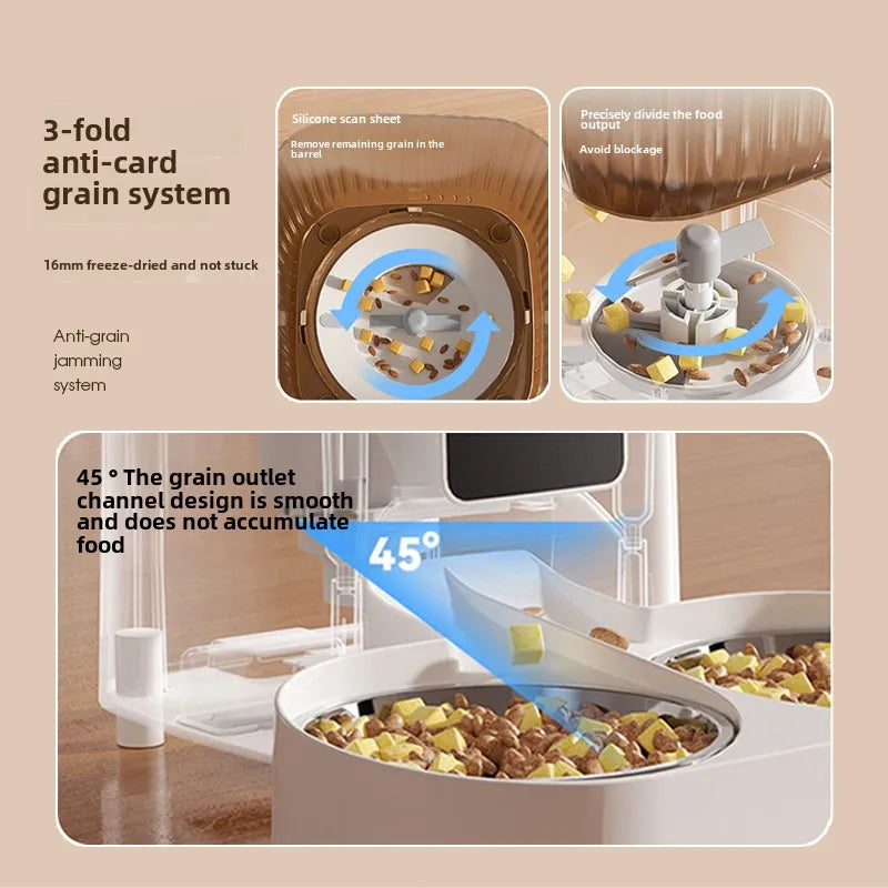 Feeding Accessories - Smart Pet Feeder: 1080P Camera, Night Vision, 6L Timed Food Dispenser, App-Controlled