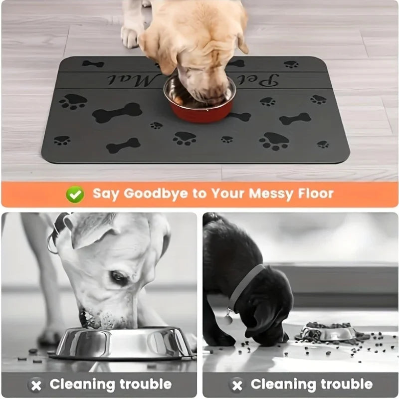Absorbent Pet Placemat For Food And Water Bowls