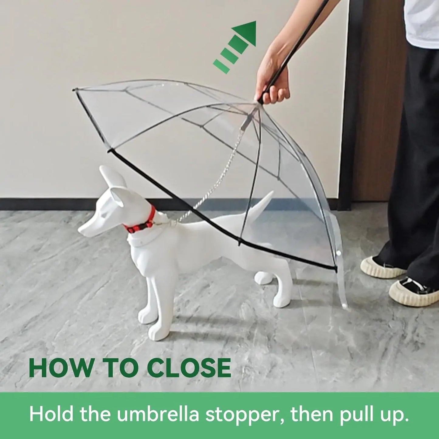 Hot Selling Transparent Pet Supplies Adjustable Pet C Type Umbrella