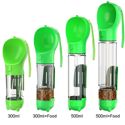 Portable cat and dog water bottle, food feeder, drinking fountain
