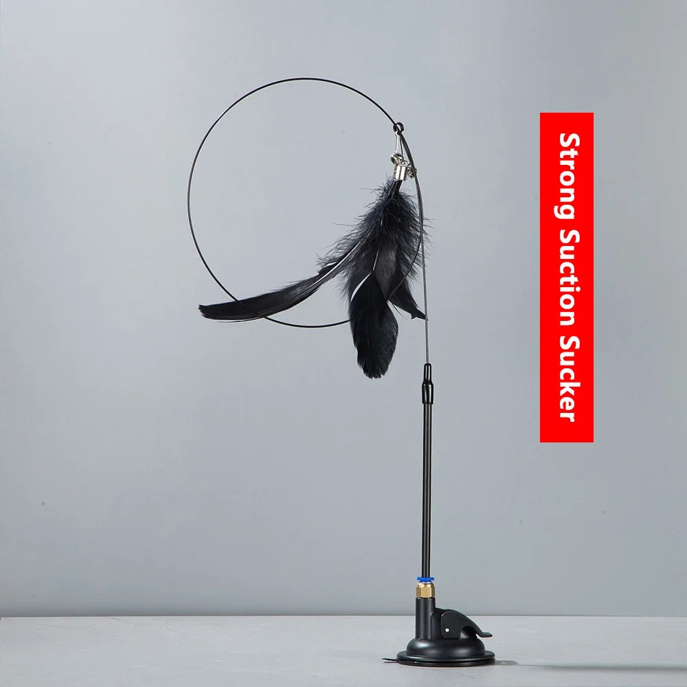 SkyChaser 2-in-1 Feathered Cat Teaser Wand