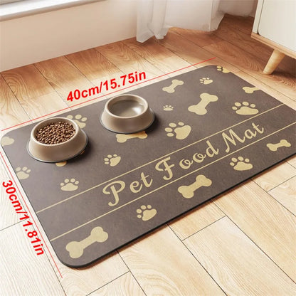 Absorbent Pet Placemat For Food And Water Bowls