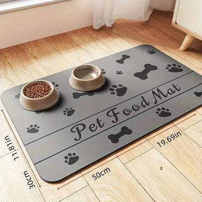 Absorbent Pet Placemat For Food And Water Bowls