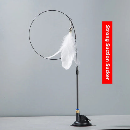 SkyChaser 2-in-1 Feathered Cat Teaser Wand